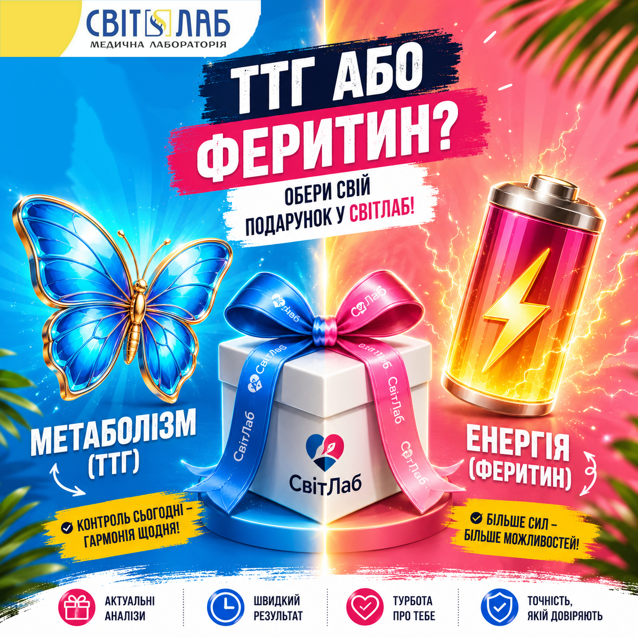 ОБЕРИ БЕЗКОШТОВНО: ТТГ АБО ФЕРИТИН